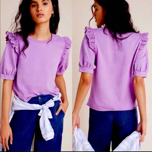 eri + ali shirt sleeve terry top - Picture 1 of 6